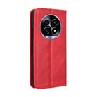 For Realme 14 Pro Lite 5G Magnetic Buckle Retro Texture Leather Phone Case(Red) - 3