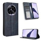 For Realme 14 Pro Lite 5G Magnetic Buckle Retro Texture Leather Phone Case(Blue) - 1