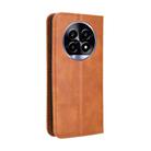 For Realme 14 Pro Lite 5G Magnetic Buckle Retro Texture Leather Phone Case(Brown) - 3