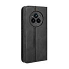 For Realme 14 Pro+ 5G Magnetic Buckle Retro Texture Leather Phone Case(Black) - 3