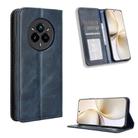 For Realme 14 Pro+ 5G Magnetic Buckle Retro Texture Leather Phone Case(Blue) - 1