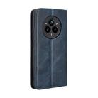 For Realme 14 Pro+ 5G Magnetic Buckle Retro Texture Leather Phone Case(Blue) - 3