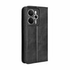For Realme 14 5G Magnetic Buckle Retro Texture Leather Phone Case(Black) - 3