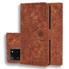 For Samsung Galaxy S20 Ultra Embossed Sunflower Pattern Horizontal Flip PU Leather Case with Holder & Card Slots & Wallet & Lanyard(Brown) - 1