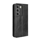 For Realme 14x 5G Malaysia / V70 Magnetic Buckle Retro Texture Leather Phone Case(Black) - 3
