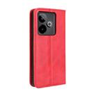 For Realme GT 7 5G Magnetic Buckle Retro Texture Leather Phone Case(Red) - 3