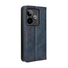 For Realme GT 7 5G Magnetic Buckle Retro Texture Leather Phone Case(Blue) - 3