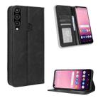 For Orbic Magic 5G R678EL Magnetic Buckle Retro Texture Leather Phone Case(Black) - 1