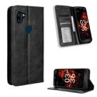 For Orbic Fun+ 4G Magnetic Buckle Retro Texture Leather Phone Case(Black) - 1