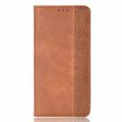 For TCL 40 XE 5G Magnetic Buckle Retro Texture Leather Phone Case(Brown) - 2