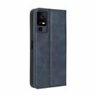 For TCL 40 XL Magnetic Buckle Retro Texture Leather Phone Case(Blue) - 3