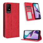 For TCL ION X Magnetic Buckle Retro Texture Leather Phone Case(Red) - 1