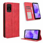 For TCL 502 Magnetic Buckle Retro Texture Leather Phone Case(Red) - 1