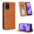 For TCL 502 Magnetic Buckle Retro Texture Leather Phone Case(Brown) - 1