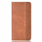 For TCL 502 Magnetic Buckle Retro Texture Leather Phone Case(Brown) - 2