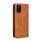 For TCL 502 Magnetic Buckle Retro Texture Leather Phone Case(Brown) - 3