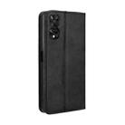 For TCL 50 5G Magnetic Buckle Retro Texture Leather Phone Case(Black) - 3