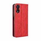 For TCL 50 SE 4G Magnetic Buckle Retro Texture Leather Phone Case(Red) - 3