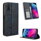 For TCL 50 SE 4G Magnetic Buckle Retro Texture Leather Phone Case(Blue) - 1