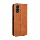 For TCL 50 SE 4G Magnetic Buckle Retro Texture Leather Phone Case(Brown) - 3