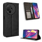 For TCL 50 XL 5G Magnetic Buckle Retro Texture Leather Phone Case(Black) - 1