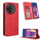 For TCL 50 XL 5G Magnetic Buckle Retro Texture Leather Phone Case(Red) - 1