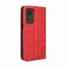 For TCL 501 4G Magnetic Buckle Retro Texture Leather Phone Case(Red) - 3