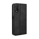 For TCL 505 4G Magnetic Buckle Retro Texture Leather Phone Case(Black) - 3