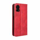 For TCL 50 LE Magnetic Buckle Retro Texture Leather Phone Case(Red) - 3