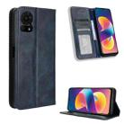 For TCL 50 LE Magnetic Buckle Retro Texture Leather Phone Case(Blue) - 1