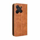 For TCL 503 Magnetic Buckle Retro Texture Leather Phone Case(Brown) - 3