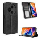 For TCL 605 / 60 SE Magnetic Buckle Retro Texture Leather Phone Case(Black) - 1