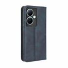 For vivo Y78 Plus Magnetic Buckle Retro Texture Leather Phone Case(Blue) - 3