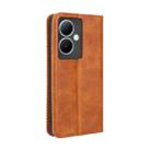 For vivo Y78 Plus Magnetic Buckle Retro Texture Leather Phone Case(Brown) - 3