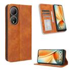 For vivo Y100 5G Magnetic Buckle Retro Texture Leather Phone Case(Brown) - 1