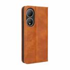 For vivo Y100 5G Magnetic Buckle Retro Texture Leather Phone Case(Brown) - 3
