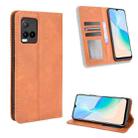 For vivo Y33T / Y33s / Y21 / Y21s Magnetic Buckle Retro Texture Leather Phone Case(Brown) - 1