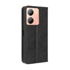 For vivo Y27 / Y36 5G / 4G Magnetic Buckle Retro Texture Leather Phone Case(Black) - 3