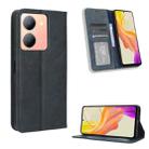 For vivo Y27 / Y36 5G / 4G Magnetic Buckle Retro Texture Leather Phone Case(Blue) - 1