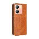 For vivo Y27 / Y36 5G / 4G Magnetic Buckle Retro Texture Leather Phone Case(Brown) - 3