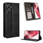 For vivo V29e 5G Magnetic Buckle Retro Texture Leather Phone Case(Black) - 1