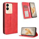 For vivo V29E / Y200 5G Magnetic Buckle Retro Texture Leather Phone Case(Red) - 1