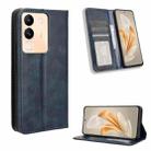 For vivo V29E / Y200 5G Magnetic Buckle Retro Texture Leather Phone Case(Blue) - 1