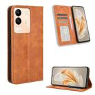 For vivo V29E / Y200 5G Magnetic Buckle Retro Texture Leather Phone Case(Brown) - 1