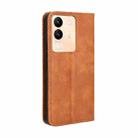 For vivo V29E / Y200 5G Magnetic Buckle Retro Texture Leather Phone Case(Brown) - 3