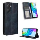 For vivo Y03 4G Magnetic Buckle Retro Texture Leather Phone Case(Blue) - 1