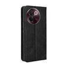 For vivo V30e 5G Magnetic Buckle Retro Texture Leather Phone Case(Black) - 3