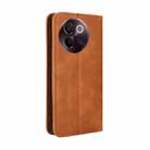 For vivo V30e 5G / V40 Lite 5G Magnetic Buckle Retro Texture Leather Phone Case(Brown) - 3