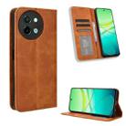 For vivo Y38 5G / Y200i 5G Magnetic Buckle Retro Texture Leather Phone Case(Brown) - 1