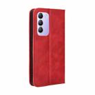 For vivo Y200e 5G / Y100 5G IND Magnetic Buckle Retro Texture Leather Phone Case(Red) - 3